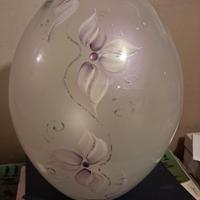 vaso di vetro dipinto a mano