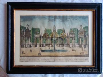 Quadro_stampa antica La Venaria Reale del 1737