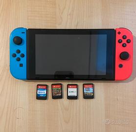 Nintendo switch + 1 controller + 4 giochi