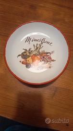 6 piatti fondi vintage porcellana 