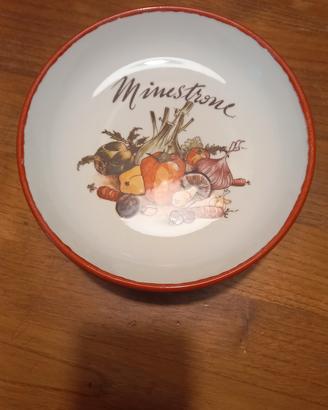 6 piatti fondi vintage porcellana 