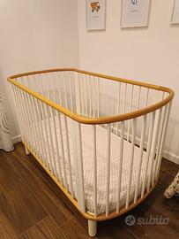 Lettino ovale Baby Fashion Agorà con materasso