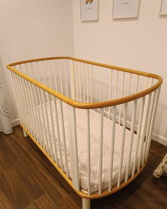 Lettino ovale Baby Fashion Agorà con materasso