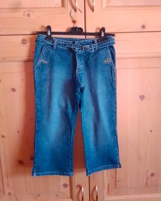 Pantaloni blu a pinocchietto