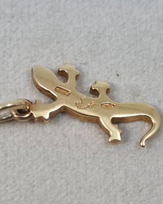 Ciondolo dodo Geco in oro 18 kt 2 gr circa