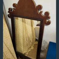 splendido specchio vintage anni 70 in mogano