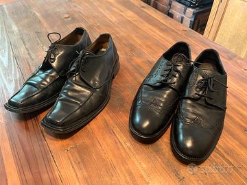 Lotto 2 paia scarpe uomo nere n. 43
