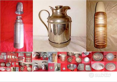 Thermos vari vintage, e altro in alluminio