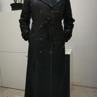 Trench cappotto in pelle