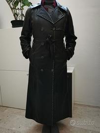 Trench cappotto in pelle