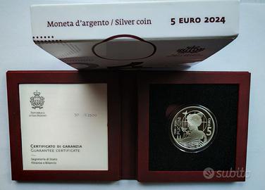 Moneta 5 EURO GIACOMO PUCCINI AG serie 2.500 pz