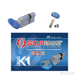 Cilindro Europeo Securemme Evo k1 mis. 70.30codolo