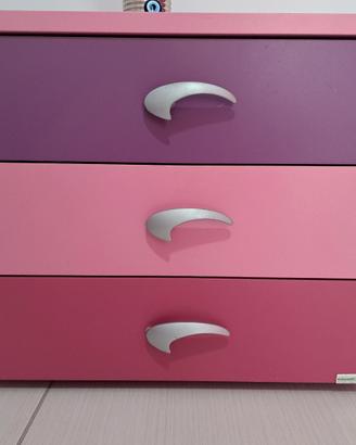 Comodino Moretti Compact 3 cassetti