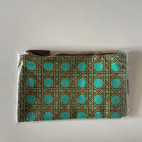 Pochette turchese e oro