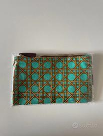 Pochette turchese e oro