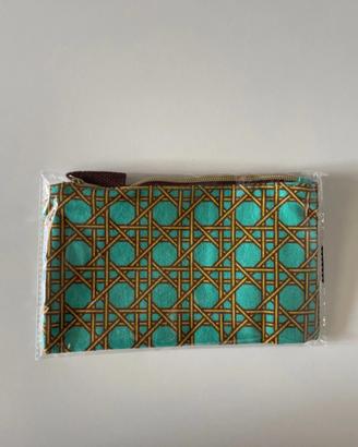 Pochette turchese e oro