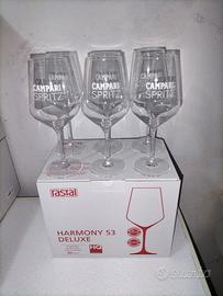 Set 6 Bicchieri Calici Da Vino Aperitivo Campari