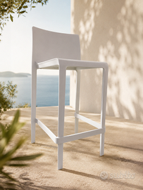 Sgabello Bianco per esterno e interno