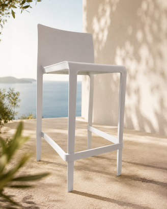 Sgabello Bianco per esterno e interno