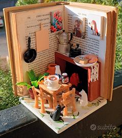 MINI CUCINA IN UN LIBRO VINTAGE!