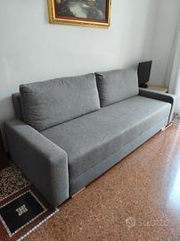 Divano letto contenitore NUOVO Ikea grigio 194cm