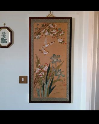 Dipinto asiatico in stile acquerello 1800