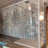 Box doccia con piatto doccia in stone 140x80