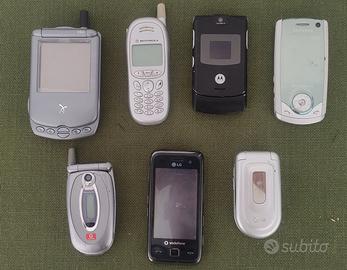 Lotto 7 Cellulari Vintage da Collezione Palm Treo