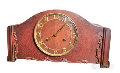 Antico orologio pendolo da tavolo Liberty deco
