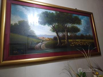 Quadro grande rettangolare con cornice