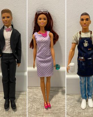 Set Barbie + 2 Ken