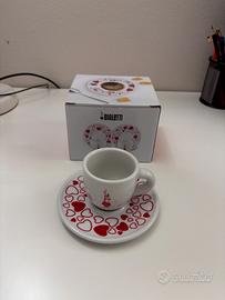 Set 2 Tazzine Moka Bialetti Cuori Rossi 