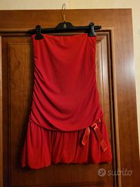 Vestitino rosso tg 40 senza spalline