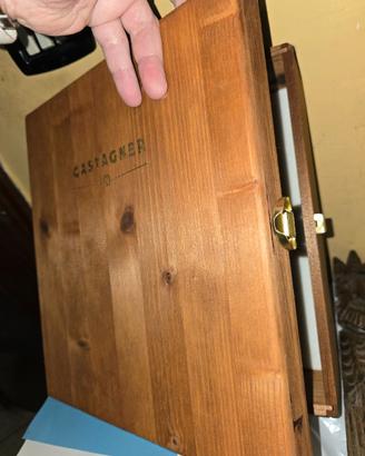 Valigetta vintage porta liquori in legno