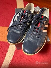 Sneakers PRADA Linea Rossa in Pelle Blu Oltremare