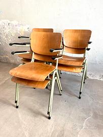 6 sedie Industriali anni 60, produzione Olandese