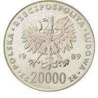 Moneta,  Polonia,  20000,  Zlotych, 1989, argento