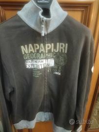 Napapijri felpa uomo caldo cotone zip senza cappuc