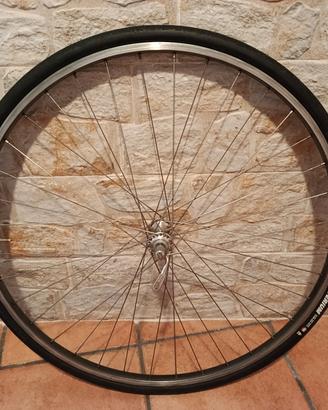 Ruota anteriore bicicletta vintage.