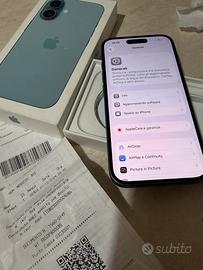 iPhone 16 nuovo nuovo batteria 91%