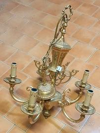 Lampadario colore oro