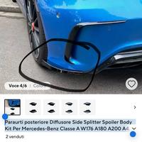Diffusore paraurti posteriore Mercedes classe a