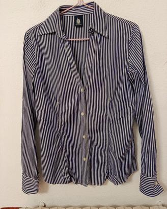 Marina Yachting camicia blu a righe bianche