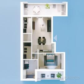 Trilocale ampio e luminoso - ultimo piano