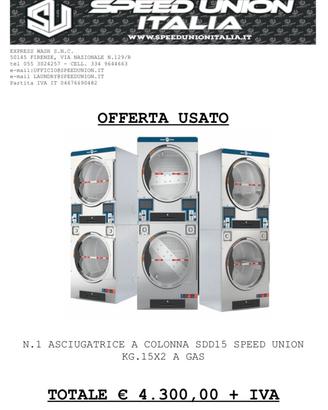 Asciugatrice a colonna industriale kg.15