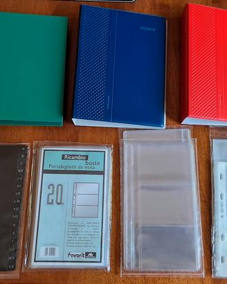 raccoglitori A5 e porta biglietti da visita NUOVI