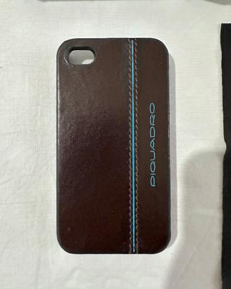 Cover IPhone 4, 4S Piquadro in pelle guscio rigido