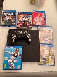 PS4 slim + giochi e joistick