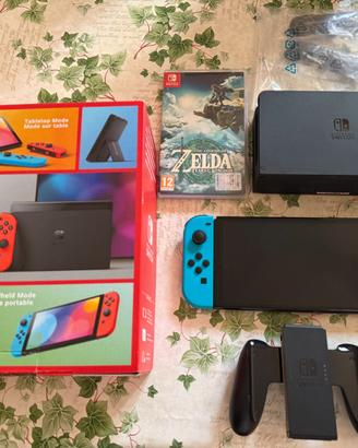 🎮 Nintendo Switch OLED + Zelda TOK + Custodia