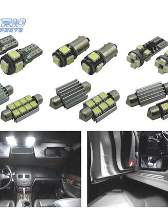KIT 11 LAMPADE LED INTERNE PER MERCEDES CLASSE C C